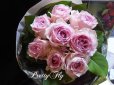 画像1: 【一種の花で束ねるシンプルブーケ】OnlyPinkRose〜ピンクのバラ花束 (1)