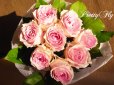 画像2: 【一種の花で束ねるシンプルブーケ】OnlyPinkRose〜ピンクのバラ花束 (2)