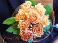 画像1: 【一種の花で束ねるシンプルブーケ】OnlyOrangeRose〜バラ オレンジの花束 (1)