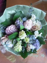 【一種の花で束ねるシンプルブーケ】Only　Hyacinth〜ヒヤシンスの花束
