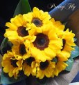 画像1: 【一種の花で束ねるシンプルブーケ】OnlySunflower〜ひまわりの花束 (1)