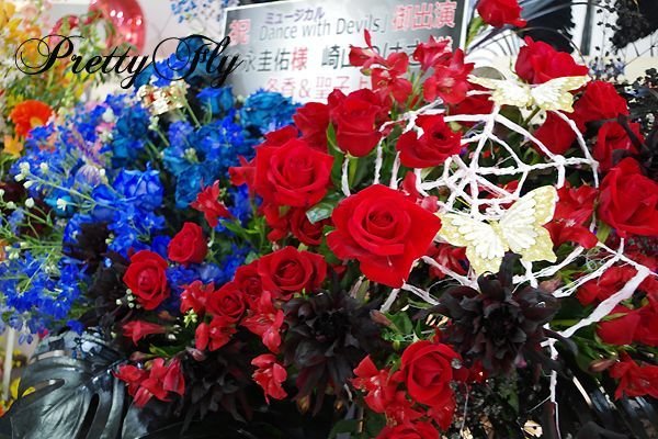 画像2: オーダーメイド★赤と青のスタンド花