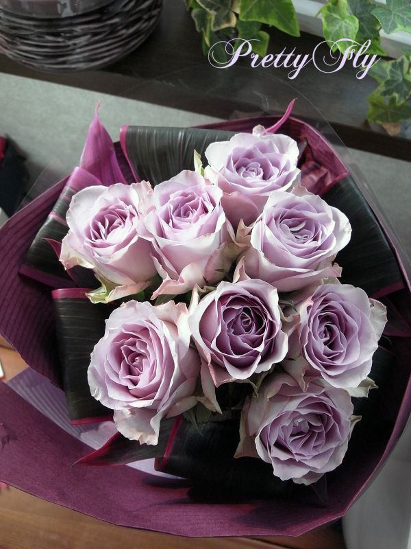 妥協病院入植者薔薇紫花束 Cutelife Jp