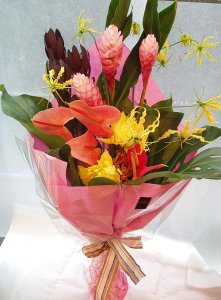 画像1: 【花束】トロピカルハワイアン　Tropical Flower Bouquet (1)